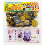 MERCERIA DINERO DIDACTICO 160 PZ. MONEDA+BILLETE